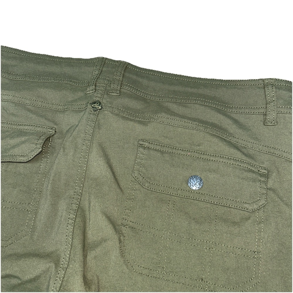 Prana Sage Green Wide Leg Convertible Outdoor Hiking Pants Size 16 Gorpcore - Picture 6 of 8